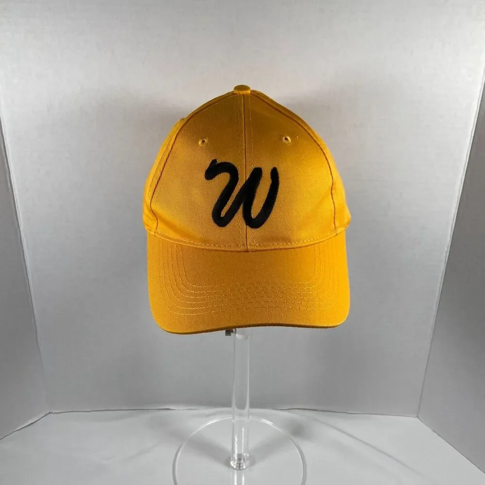 Port & Company Youth Yellow W Embroidered Adjustable Baseball Cap Hat